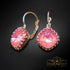 Auskari "Vintāžš IV (Lotus Pink DeLite)" ar Swarovski™ kristāliem